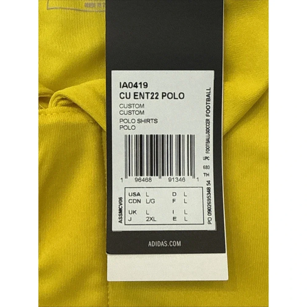Adidas Lay's FIFA World Cup 2026 Polo Shirt Men's Large Yellow NWT